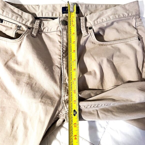 Polo Ralph Lauren Pants 32x32 Tan Khaki Varick Slim Straight Stretch Chino - Picture 13 of 15